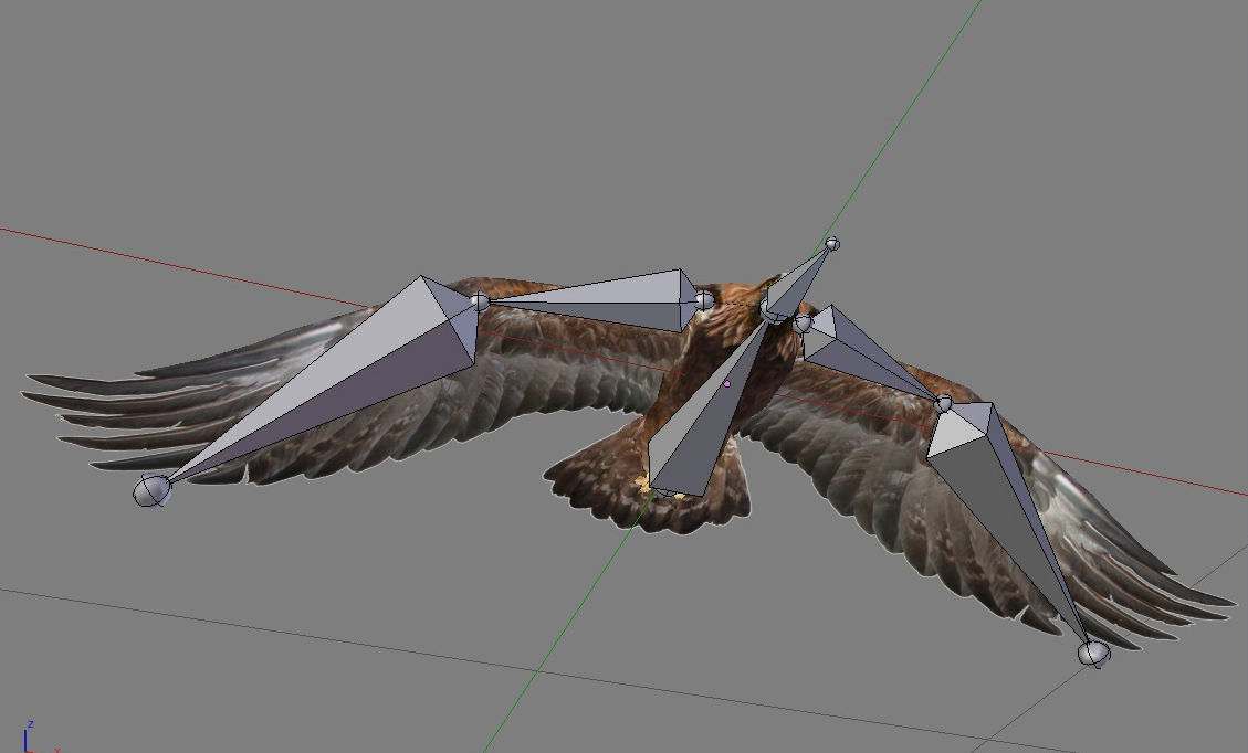 Low poly animated eagle Low-poly 3D model_9