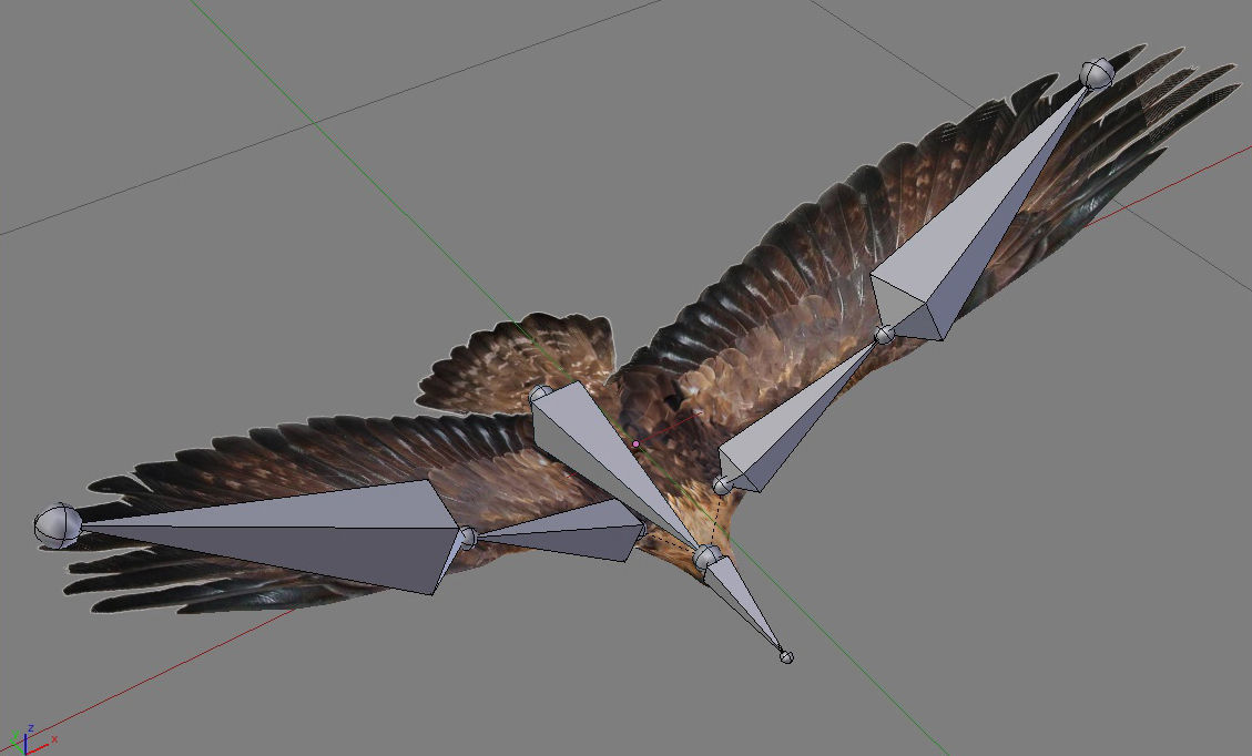 Low poly animated eagle Low-poly 3D model_7