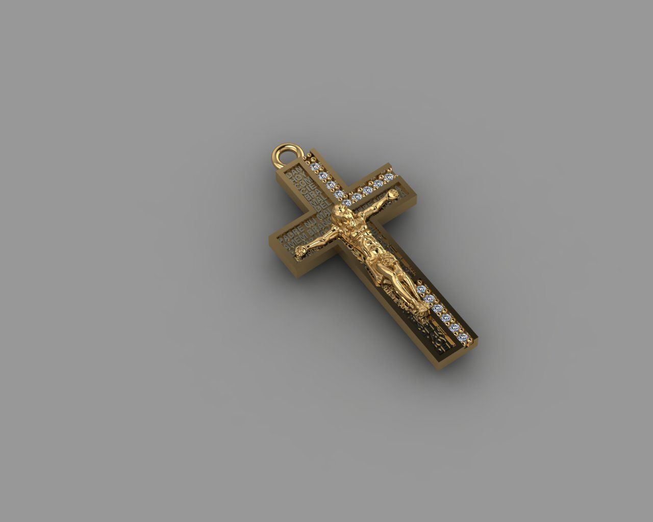 Cross - Jesus - Pendant 3D print model_2