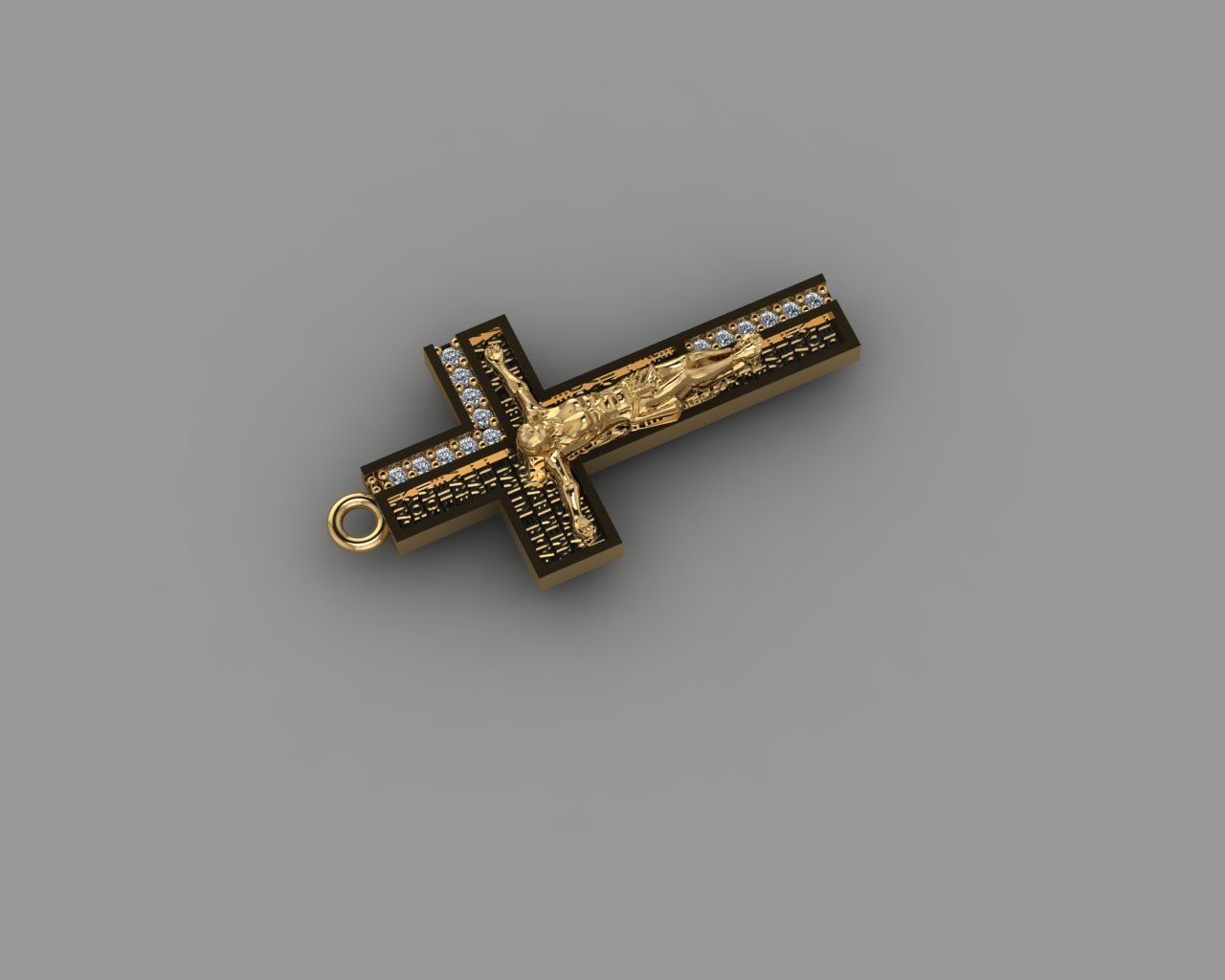 Cross - Jesus - Pendant 3D print model_4