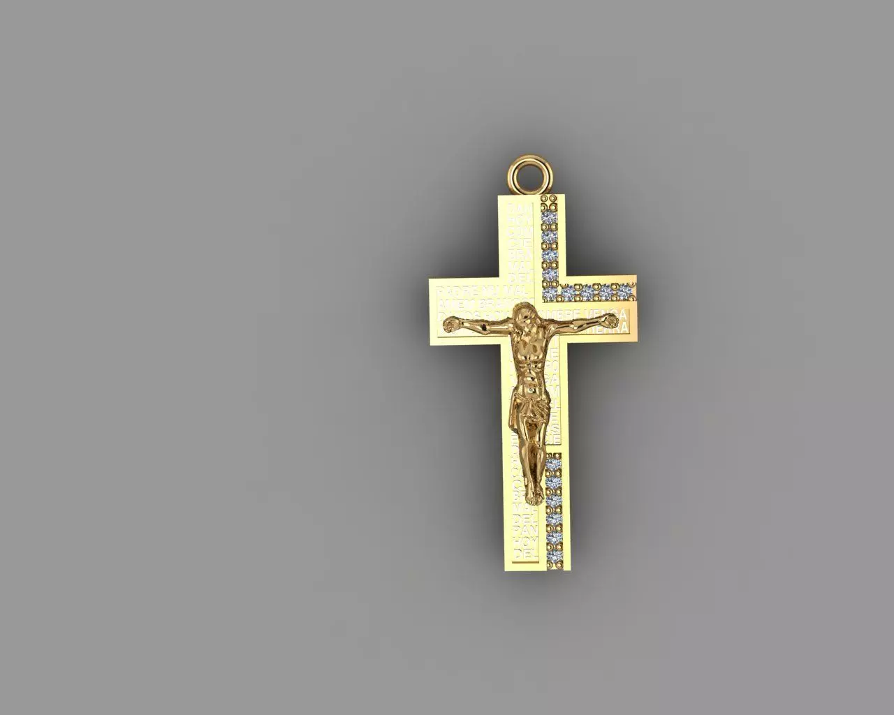 Cross - Jesus - Pendant 3D print model_0