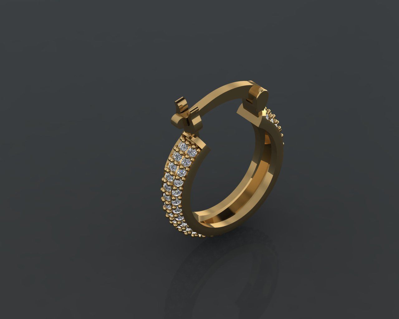 Earrings 3D print model_2