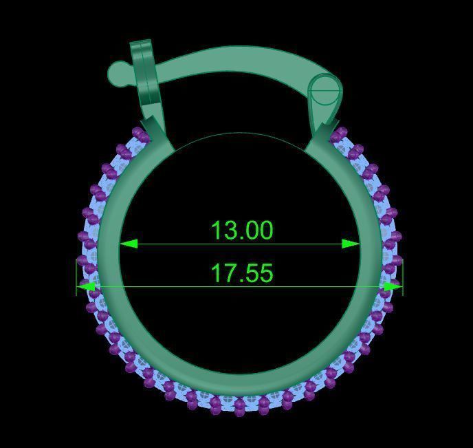 Earrings 3D print model_4