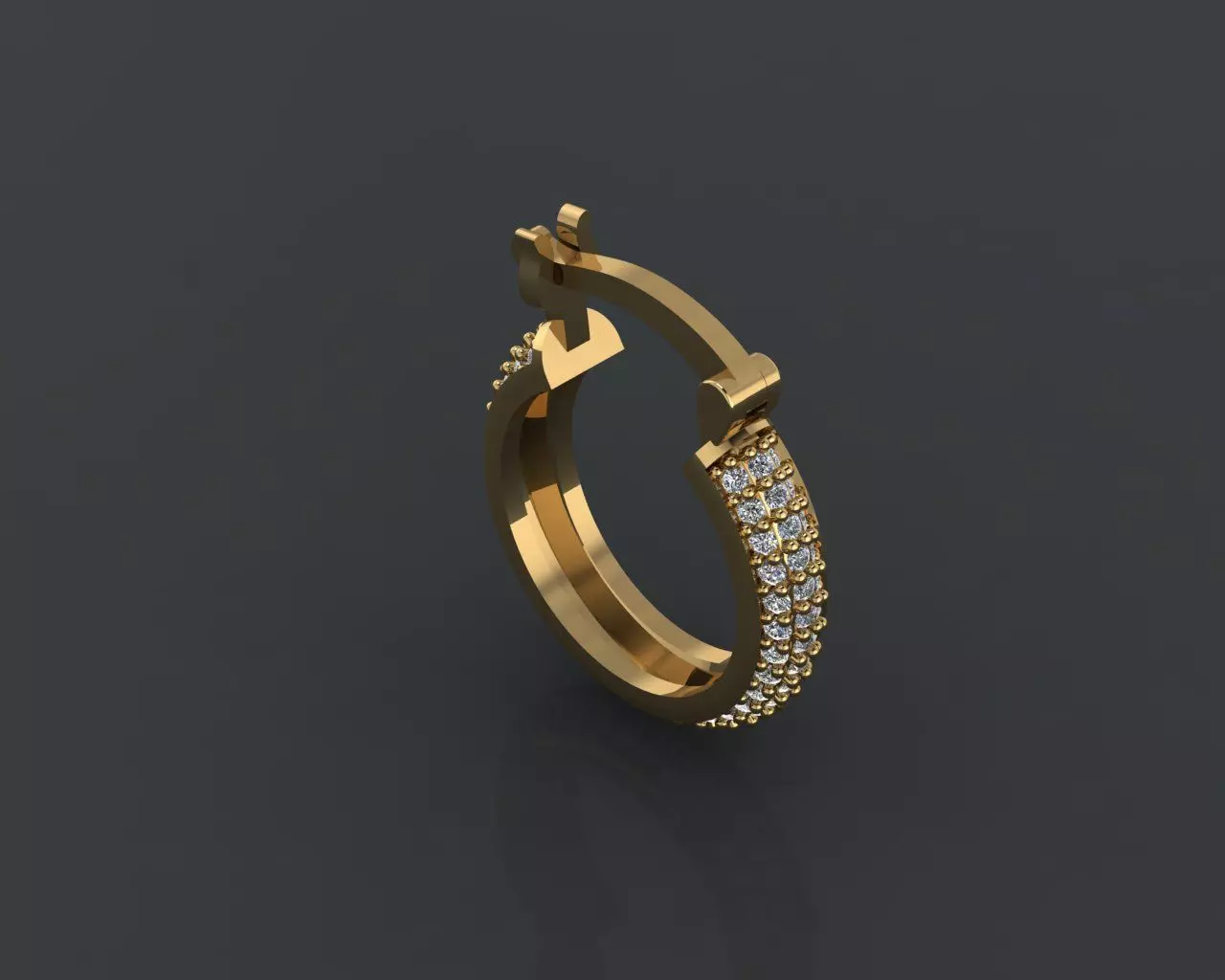 Earrings 3D print model_0