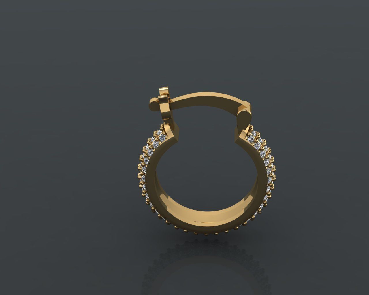 Earrings 3D print model_1