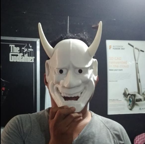 Hannya Mask -wearable 3D print model_5