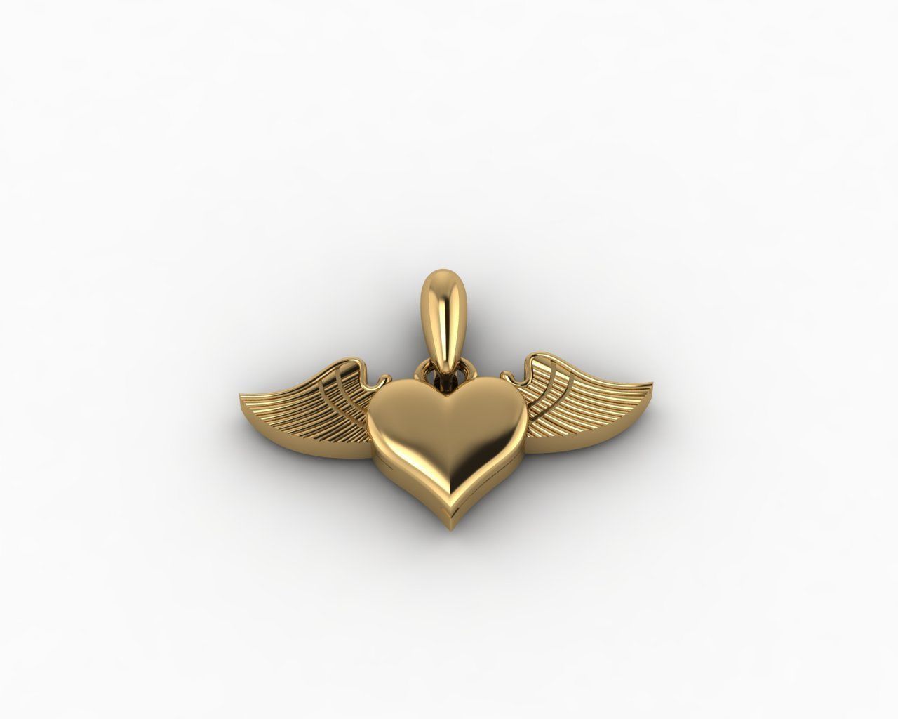 Heart Pendant 3D print model_3