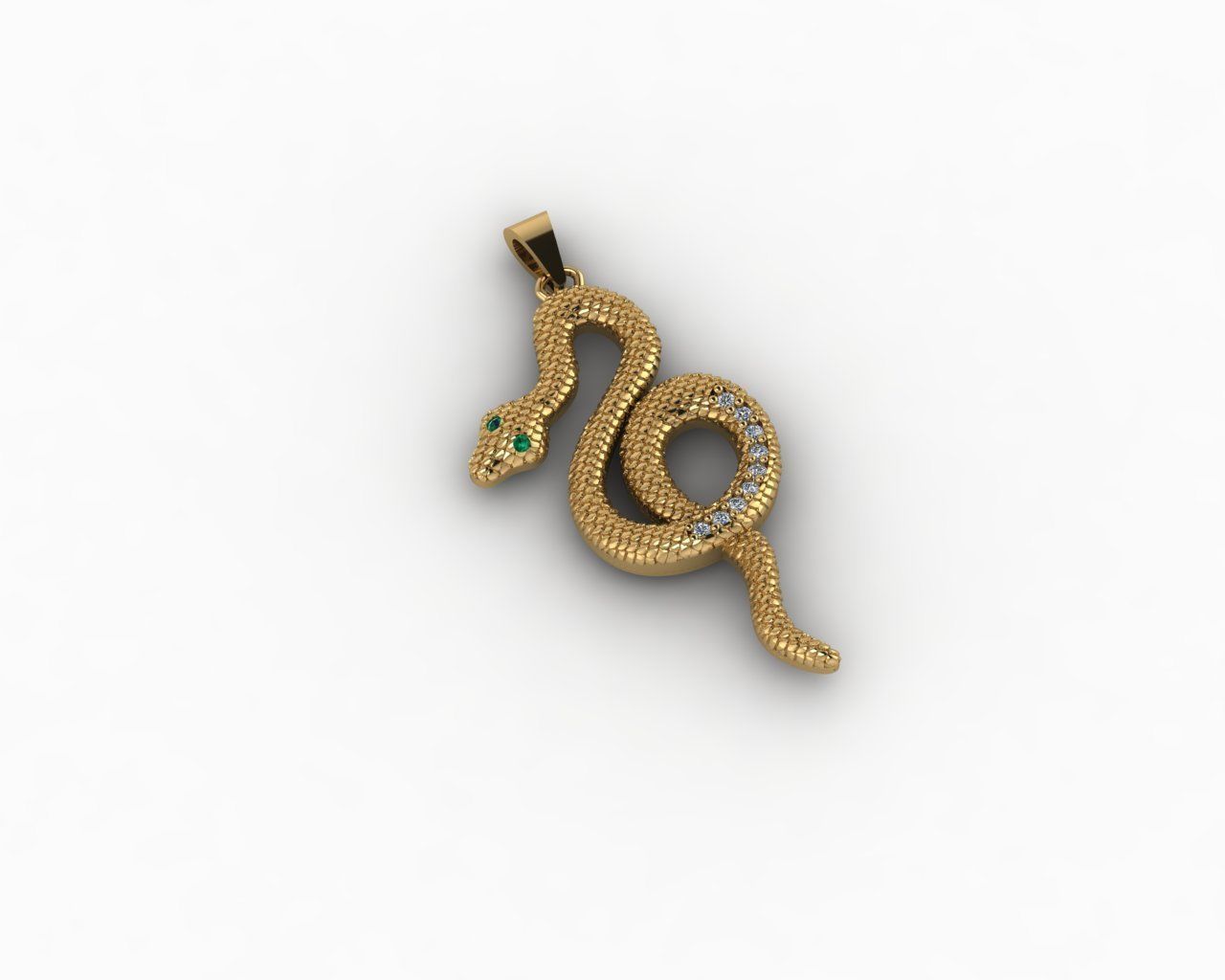 Snake Pendant 3D print model_2
