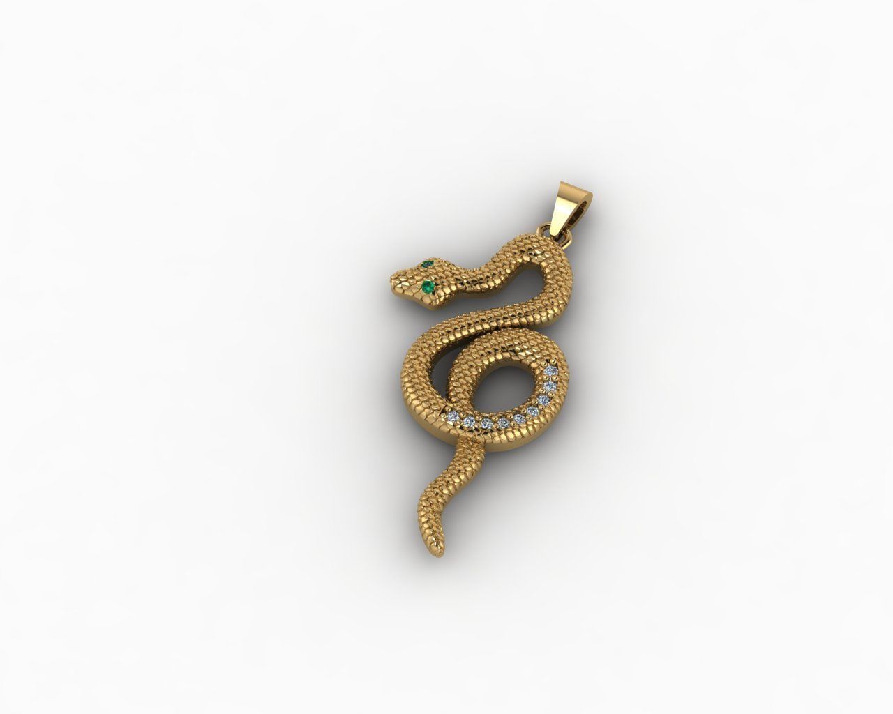 Snake Pendant 3D print model_1