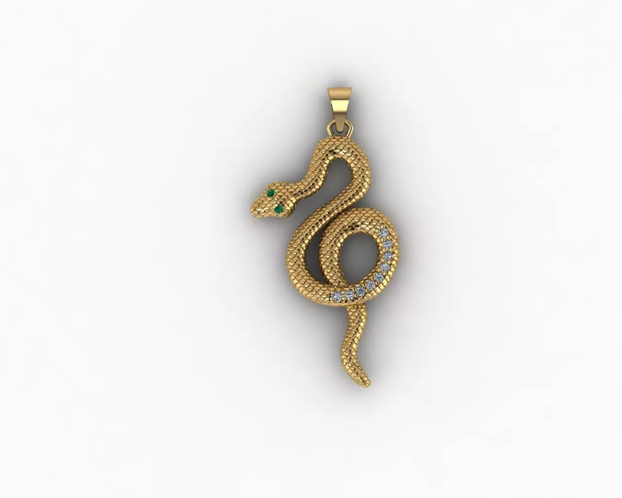 Snake Pendant 3D print model_0