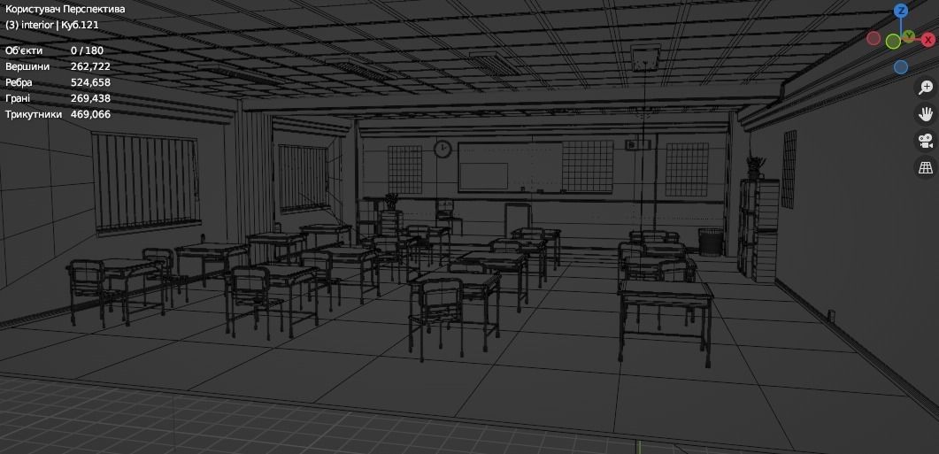 Classroom 3D model_10