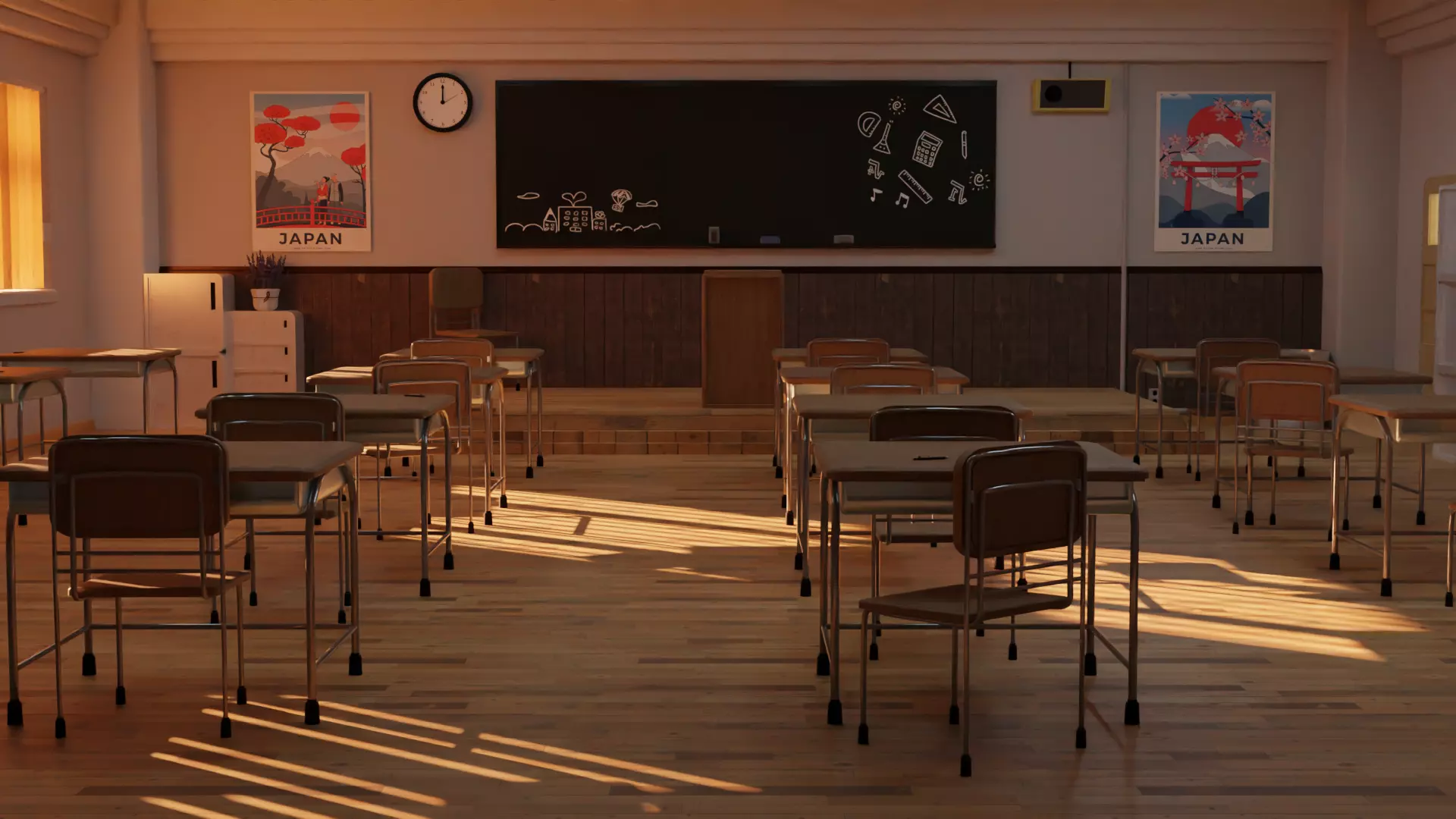 Classroom 3D model_0