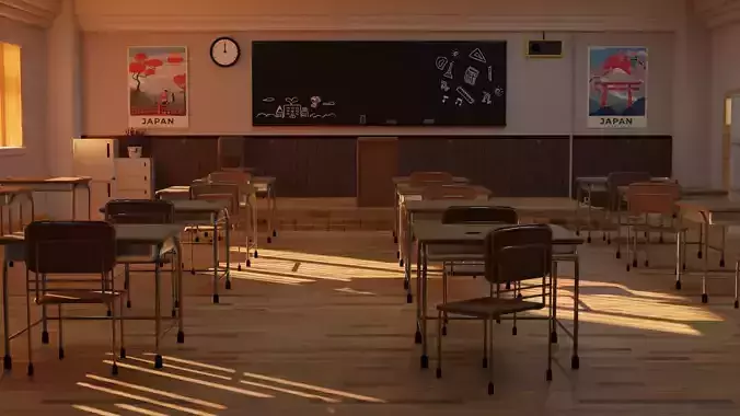 Classroom 3D model