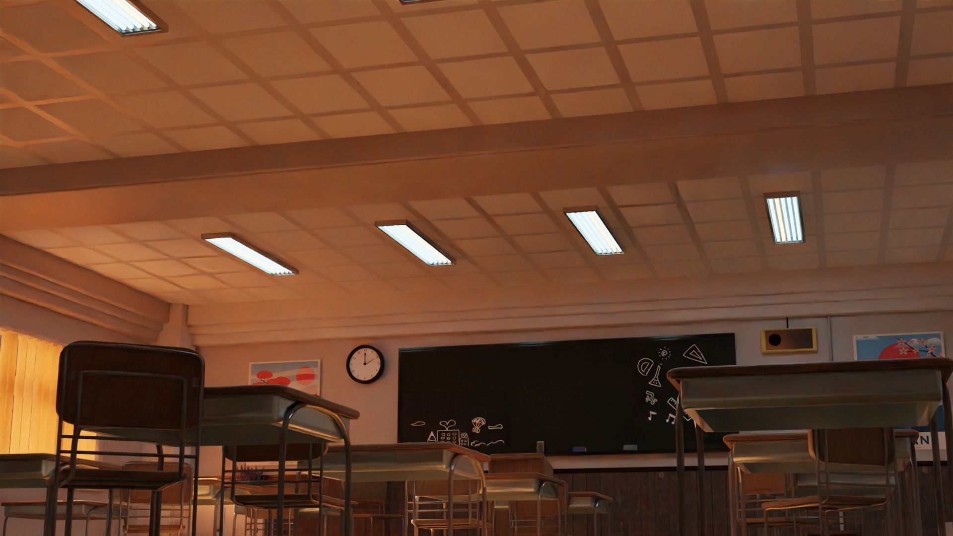 Classroom 3D model_4