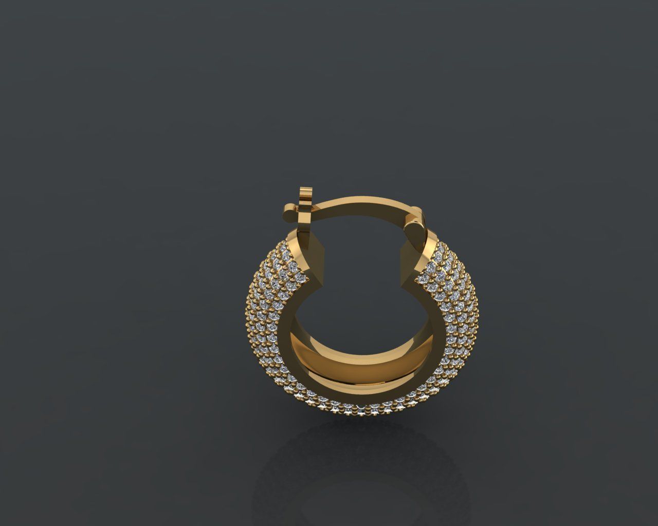 Earrings 3D print model_1