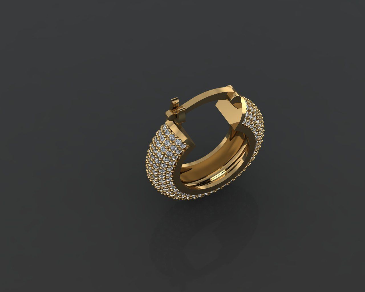 Earrings 3D print model_2