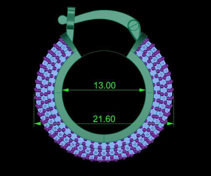 Earrings 3D print model_4