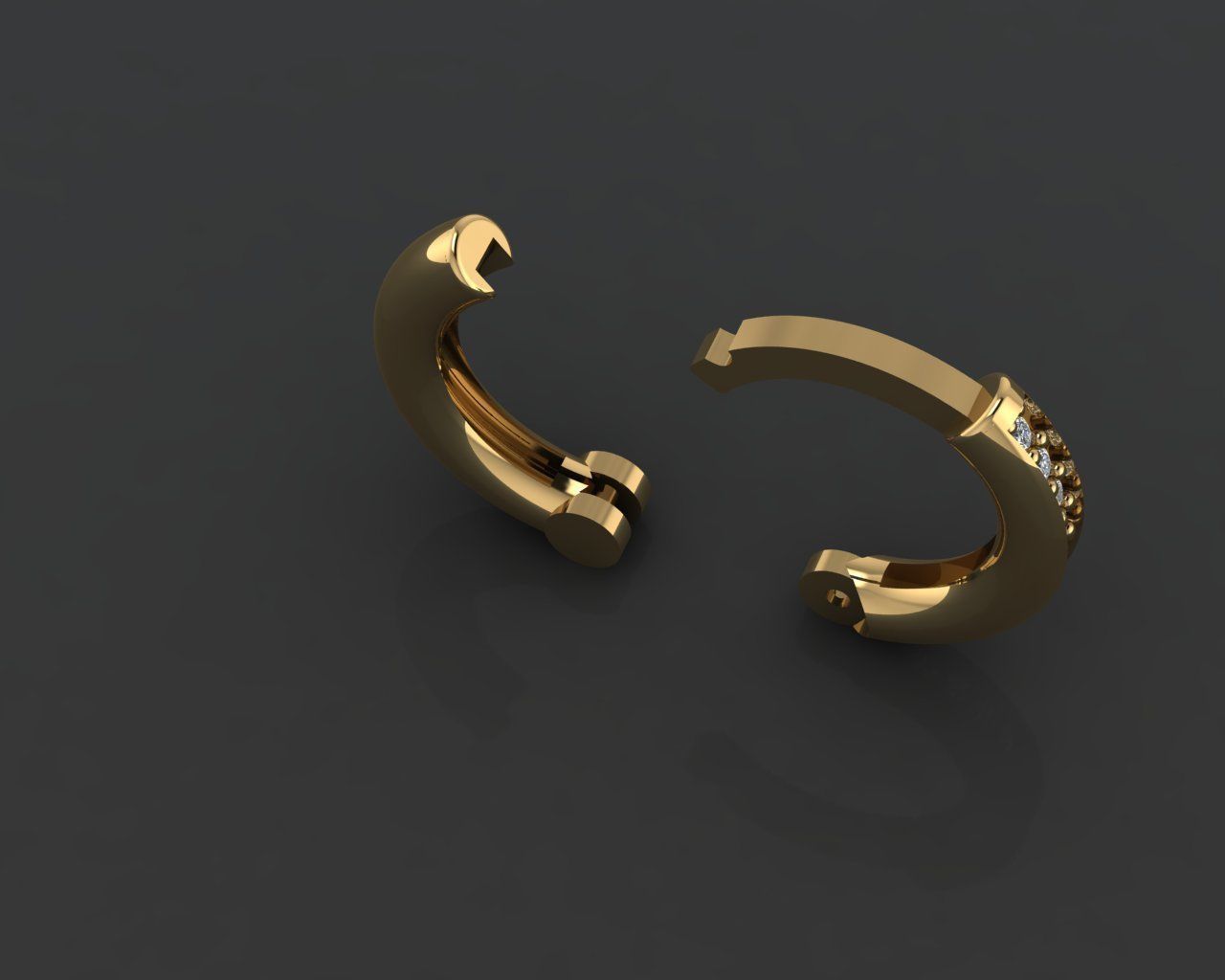 Earrings 3D print model_3