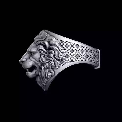 Lion Ring 3D print model