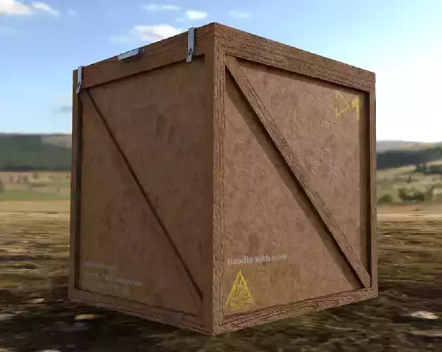 WoodBox 3D model 