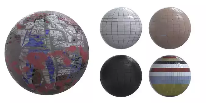 Pack of textures of tiles and mosaic 