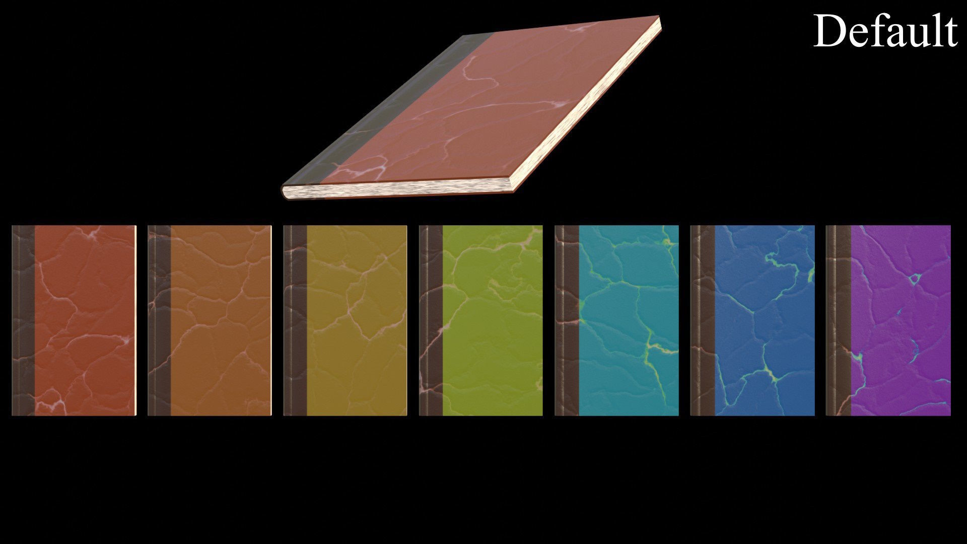 Old Magic Spells Books Low-poly 3D model_15