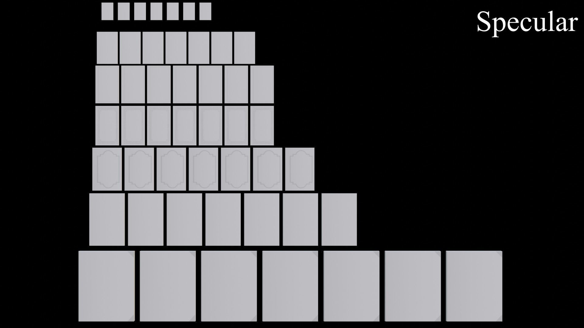 Old Magic Spells Books Low-poly 3D model_5