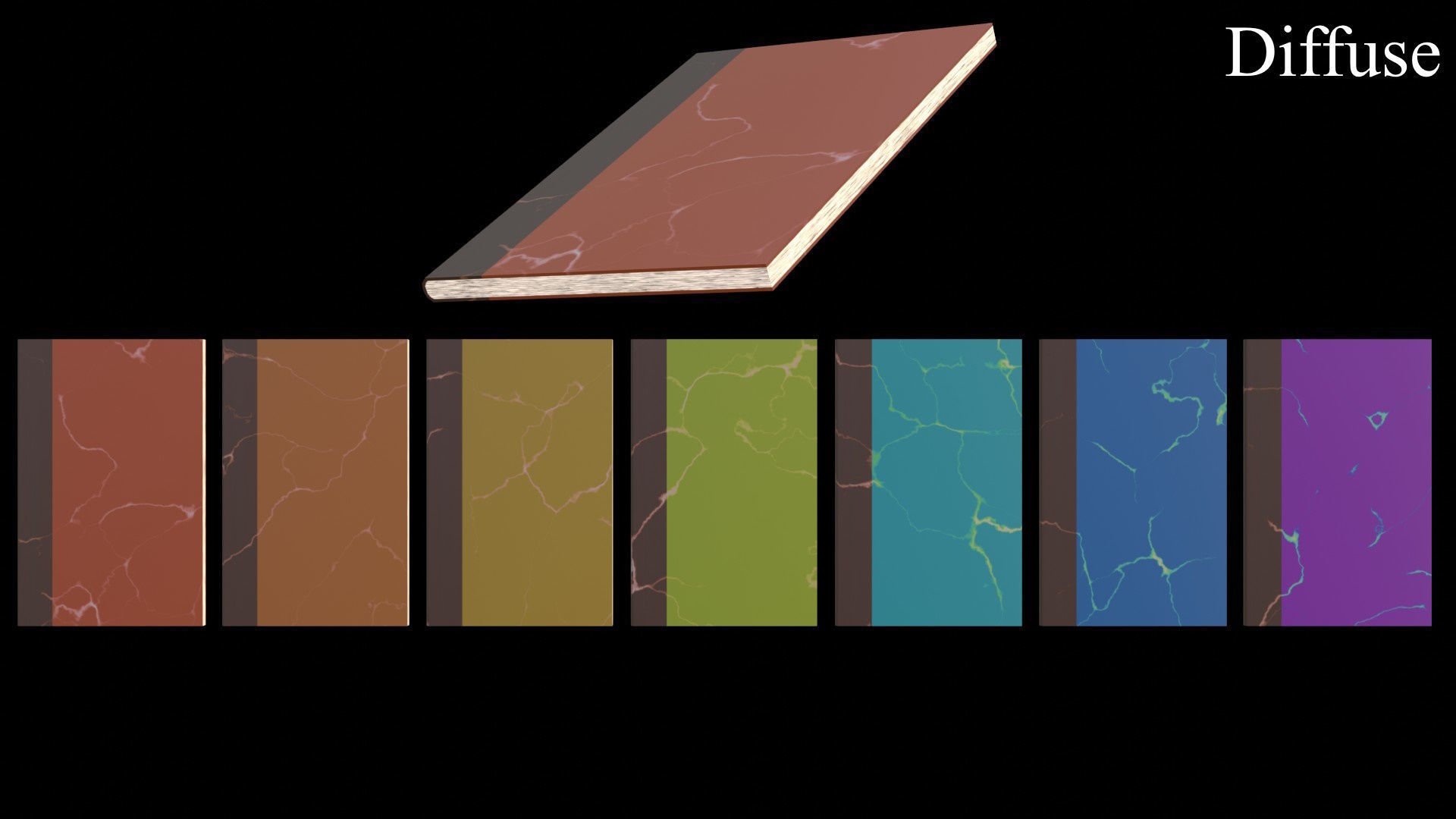 Old Magic Spells Books Low-poly 3D model_18