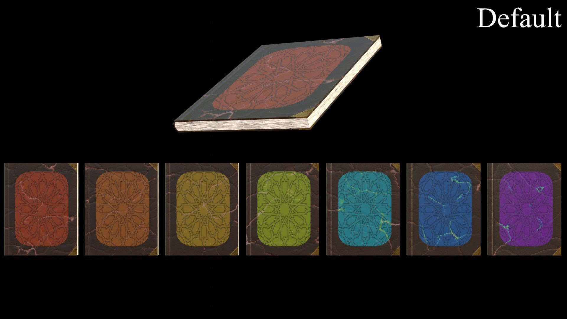 Old Magic Spells Books Low-poly 3D model_53