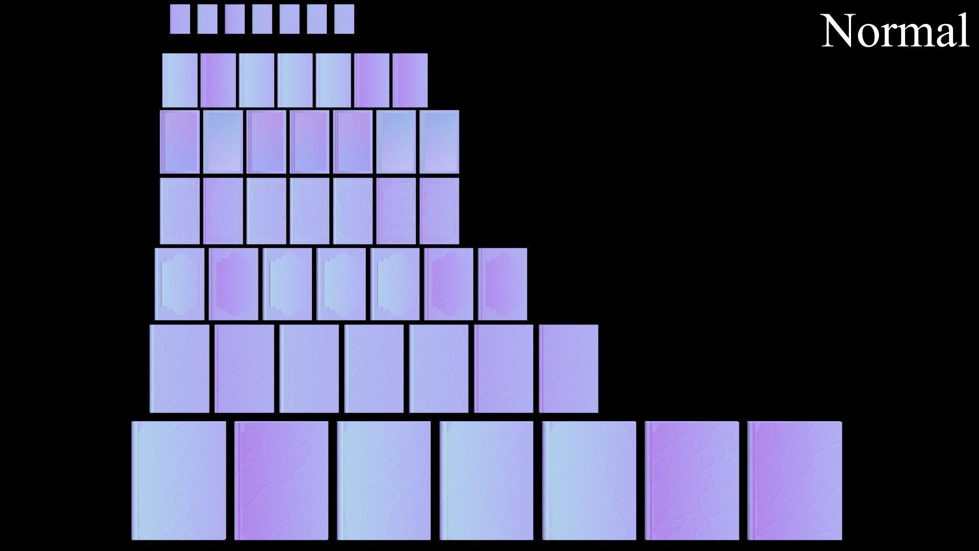 Old Magic Spells Books Low-poly 3D model_7