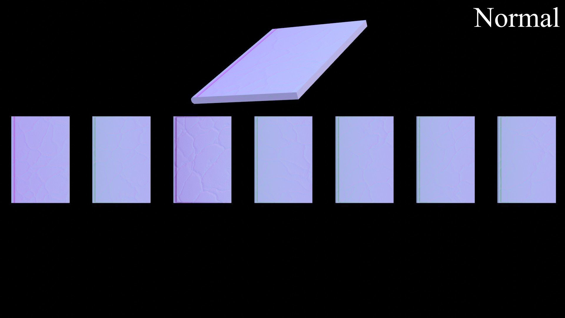 Old Magic Spells Books Low-poly 3D model_14