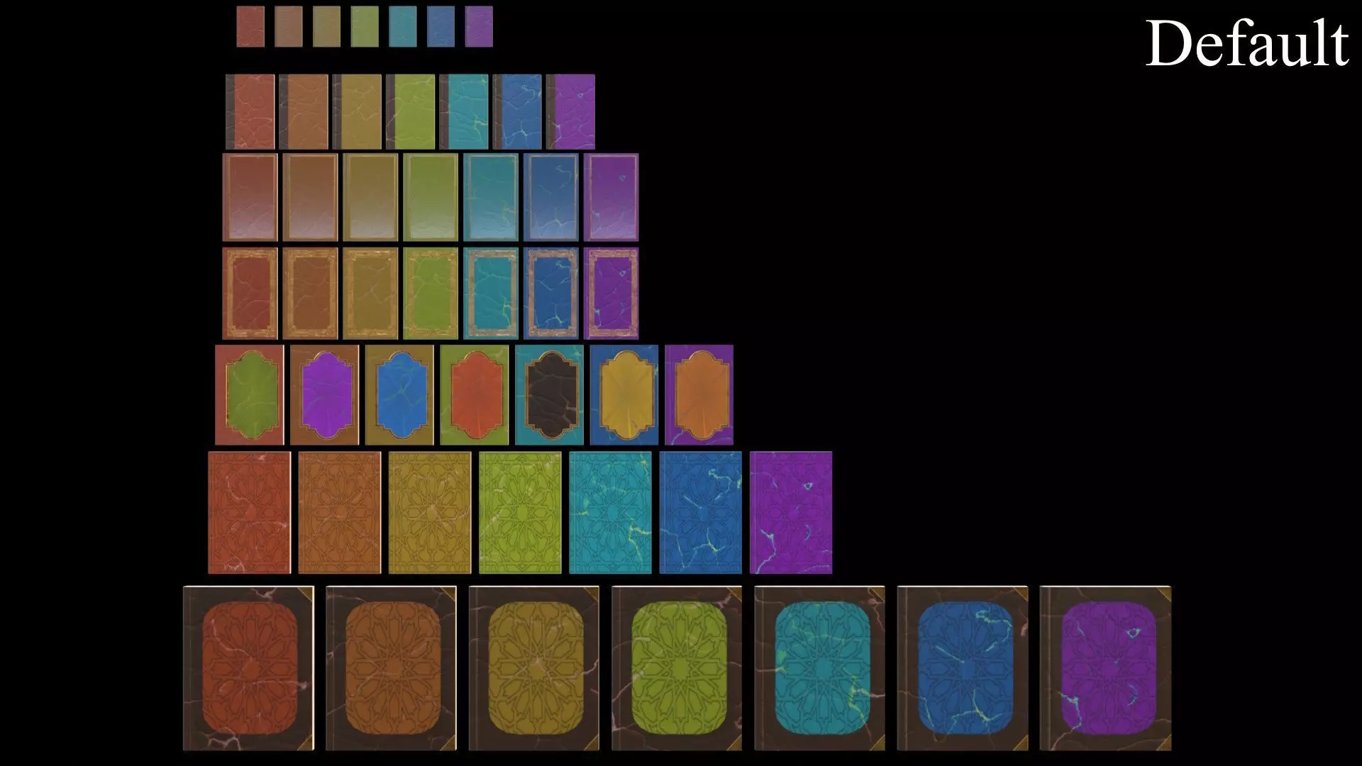 Old Magic Spells Books Low-poly 3D model_0