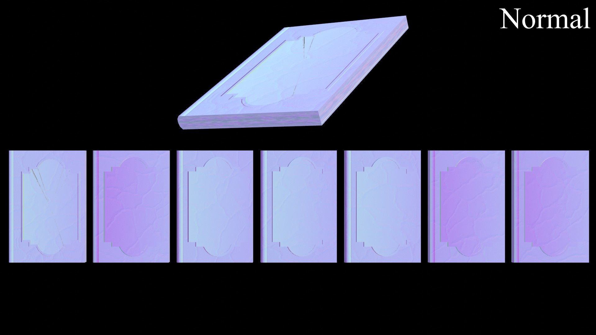 Old Magic Spells Books Low-poly 3D model_45