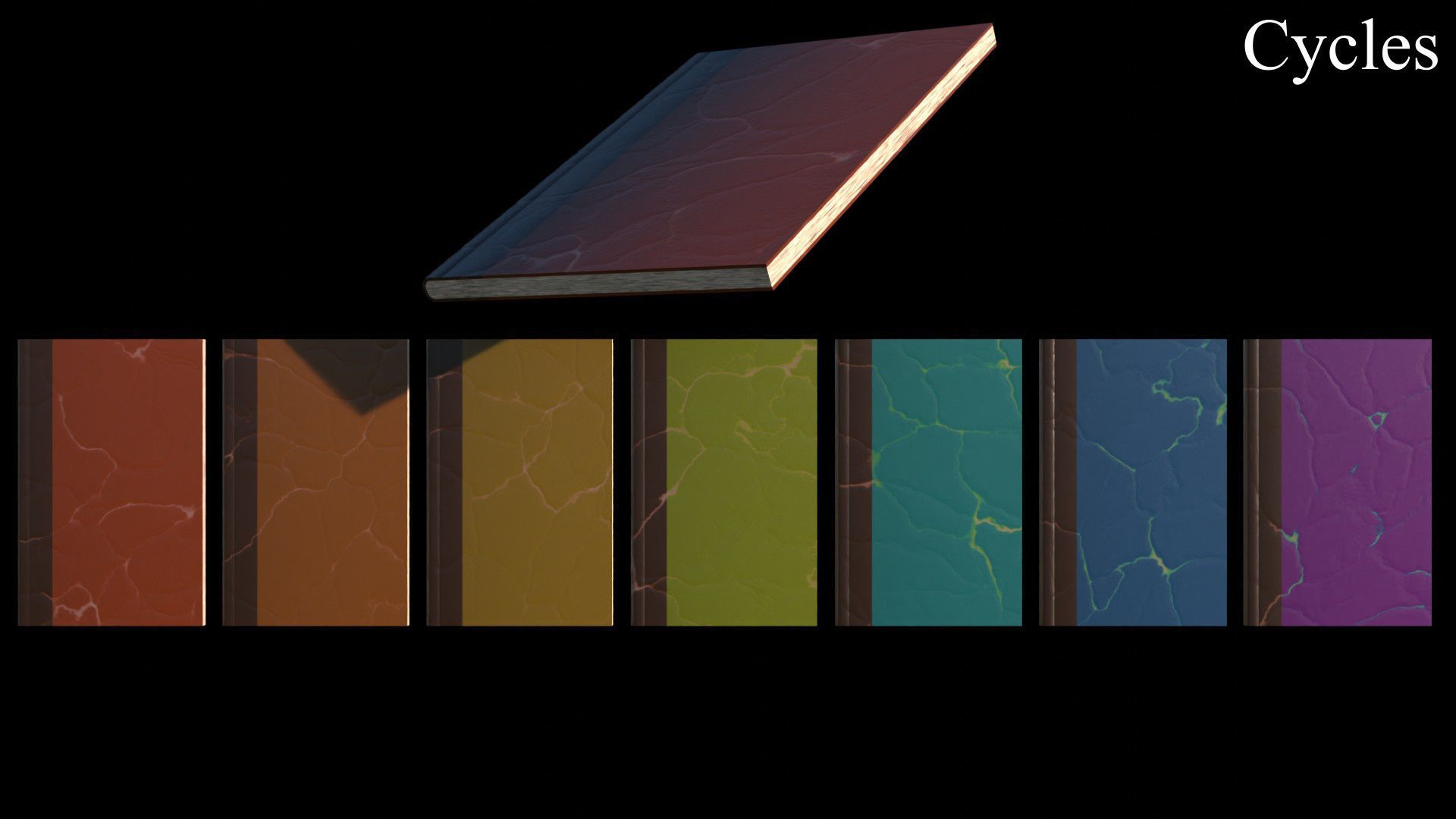 Old Magic Spells Books Low-poly 3D model_17