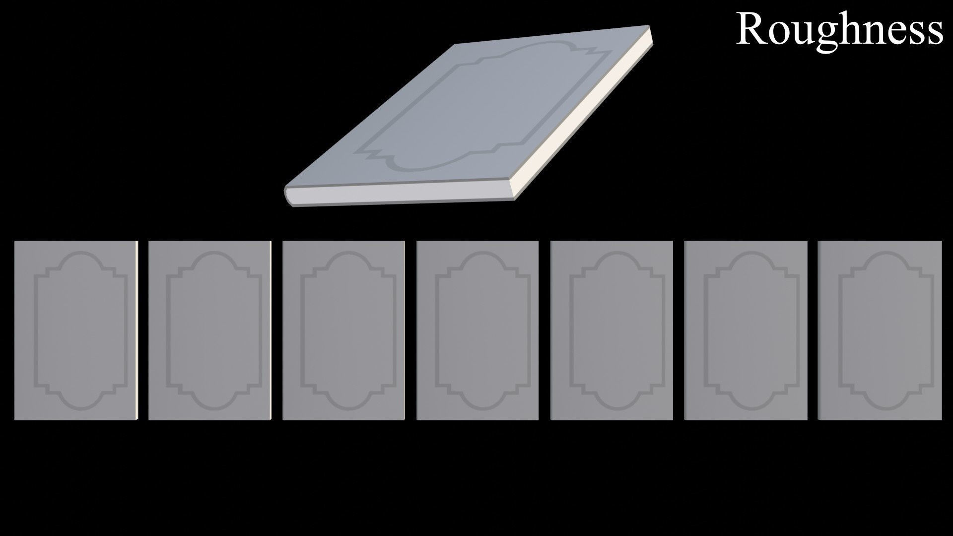 Old Magic Spells Books Low-poly 3D model_44