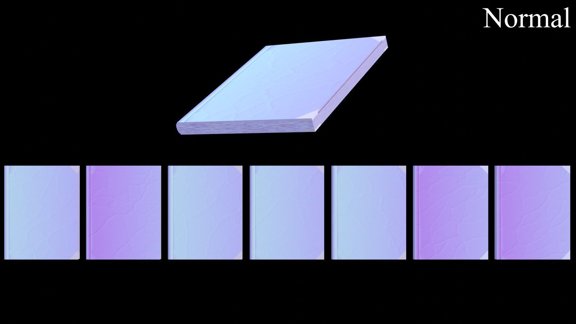 Old Magic Spells Books Low-poly 3D model_60