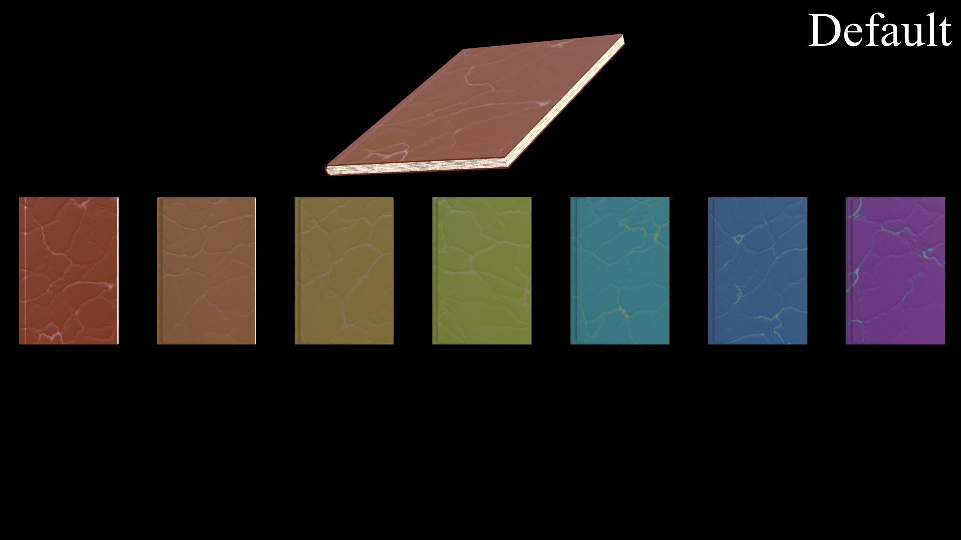 Old Magic Spells Books Low-poly 3D model_8