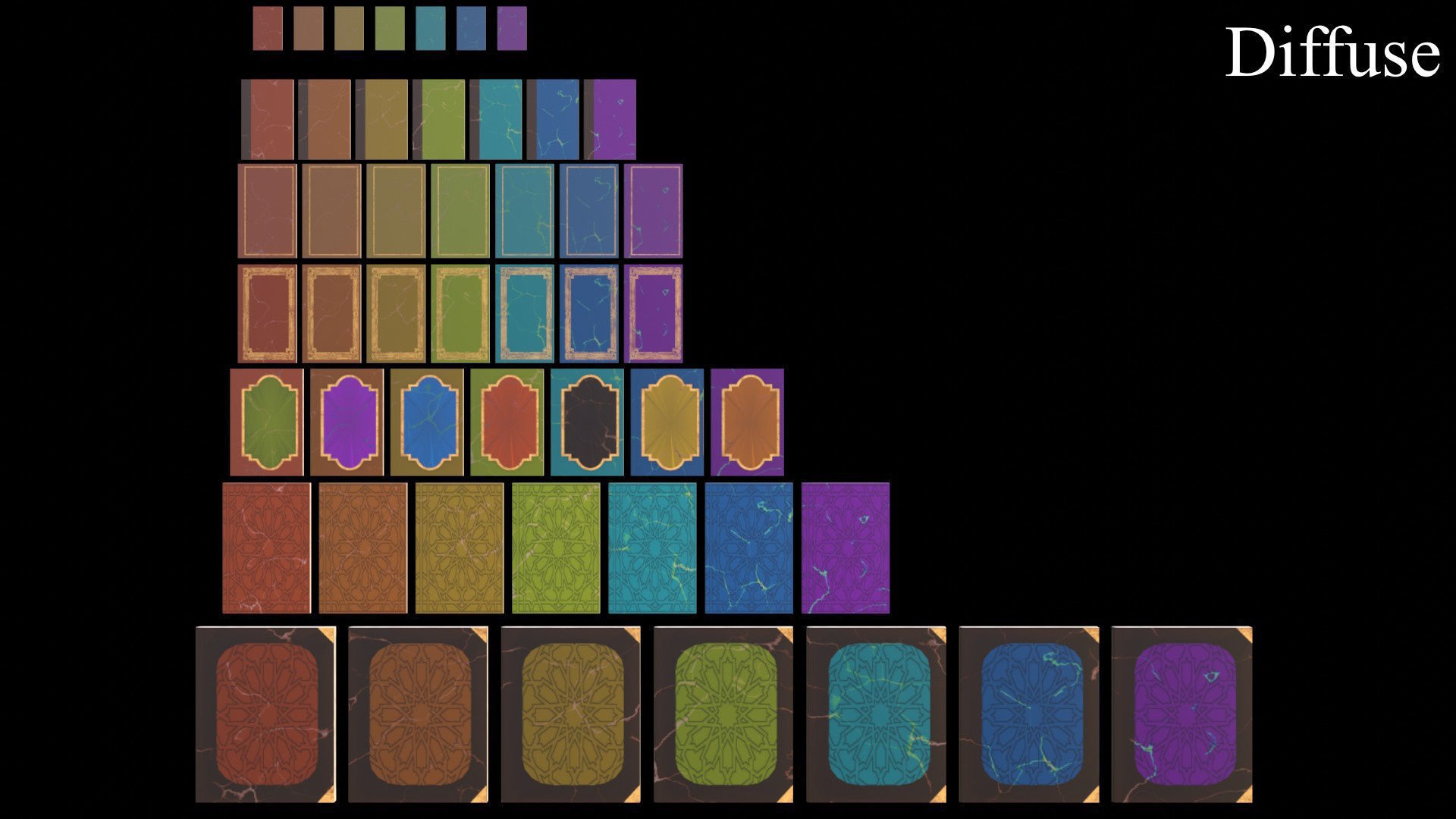 Old Magic Spells Books Low-poly 3D model_3