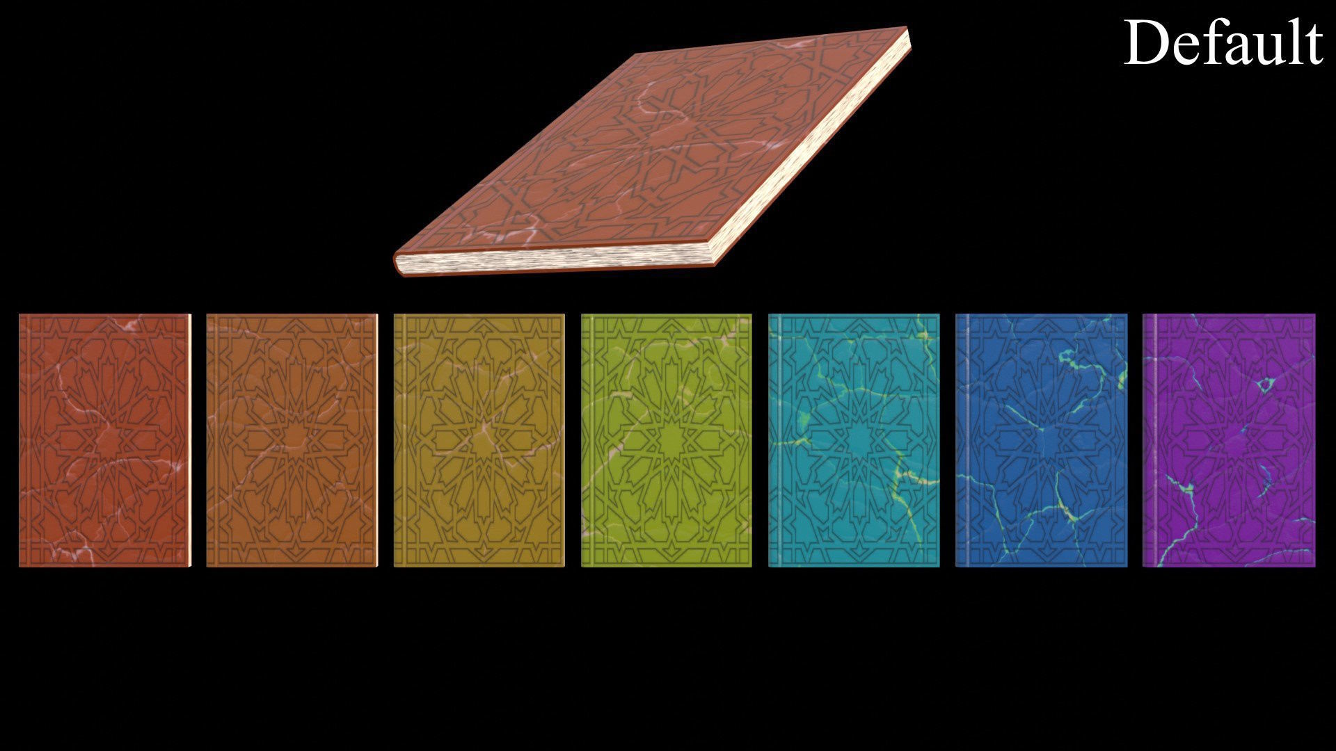 Old Magic Spells Books Low-poly 3D model_46