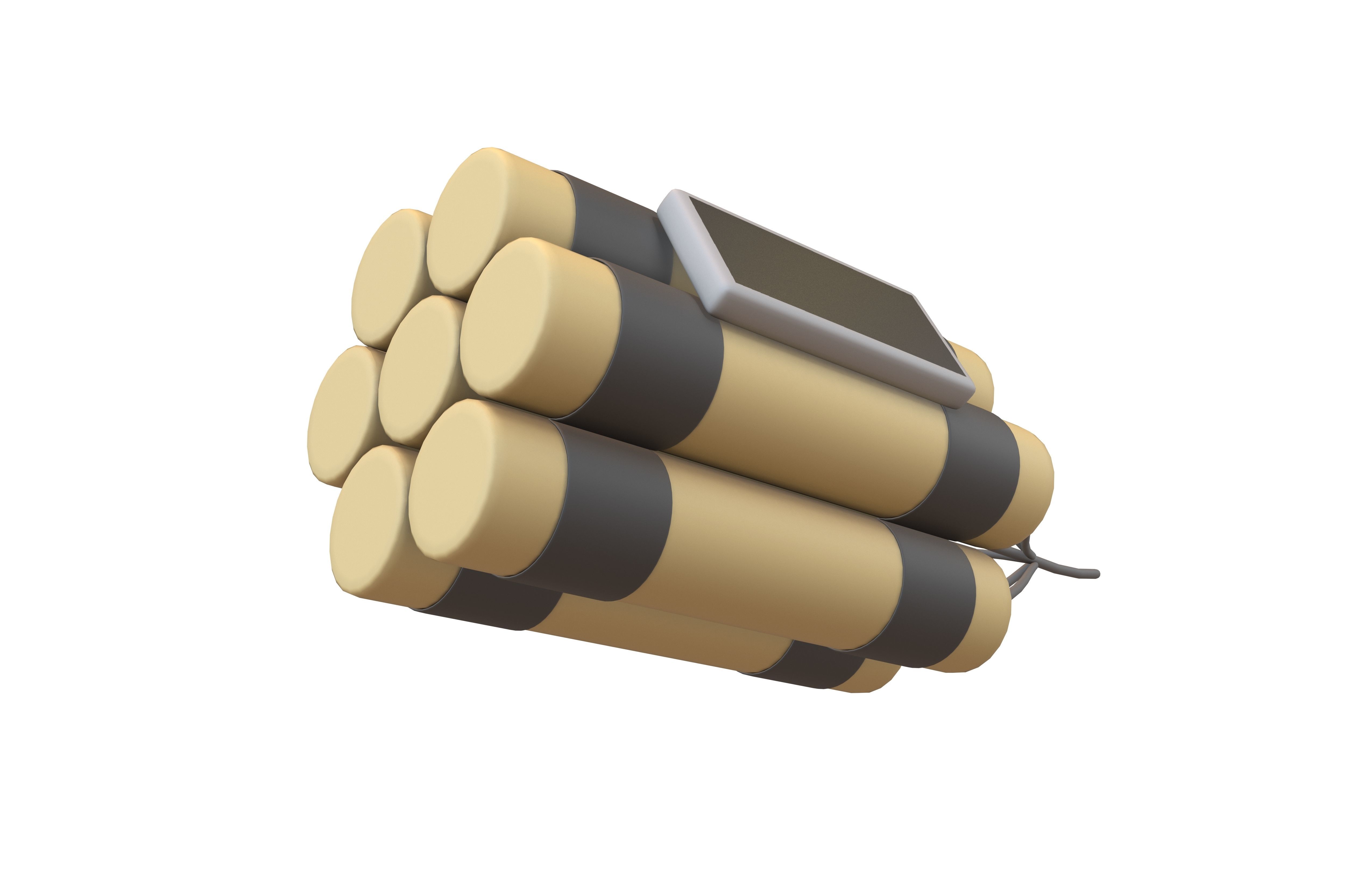 Time Bomb Icon v1 002 Low-poly 3D model_1