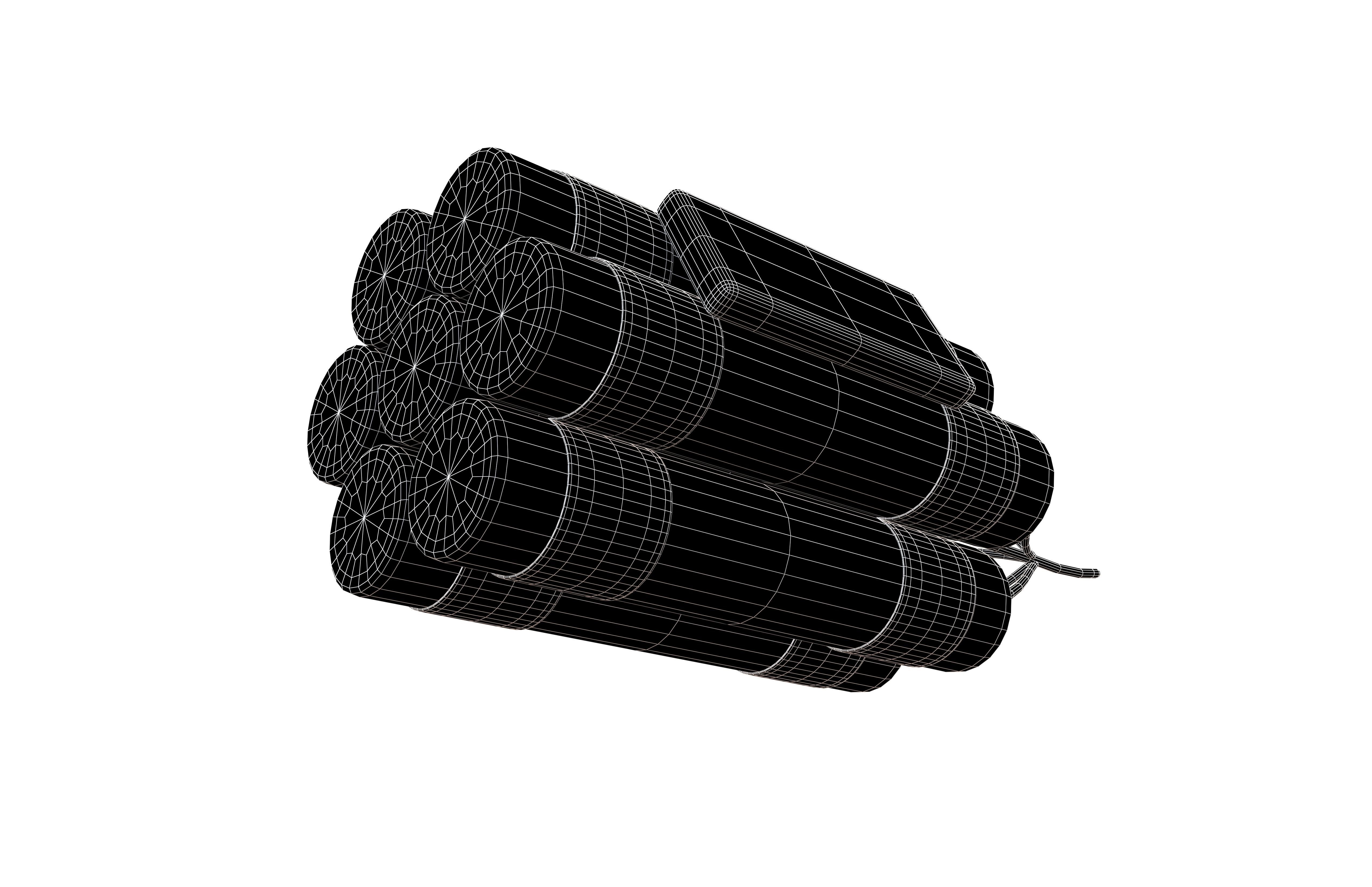 Time Bomb Icon v1 002 Low-poly 3D model_7