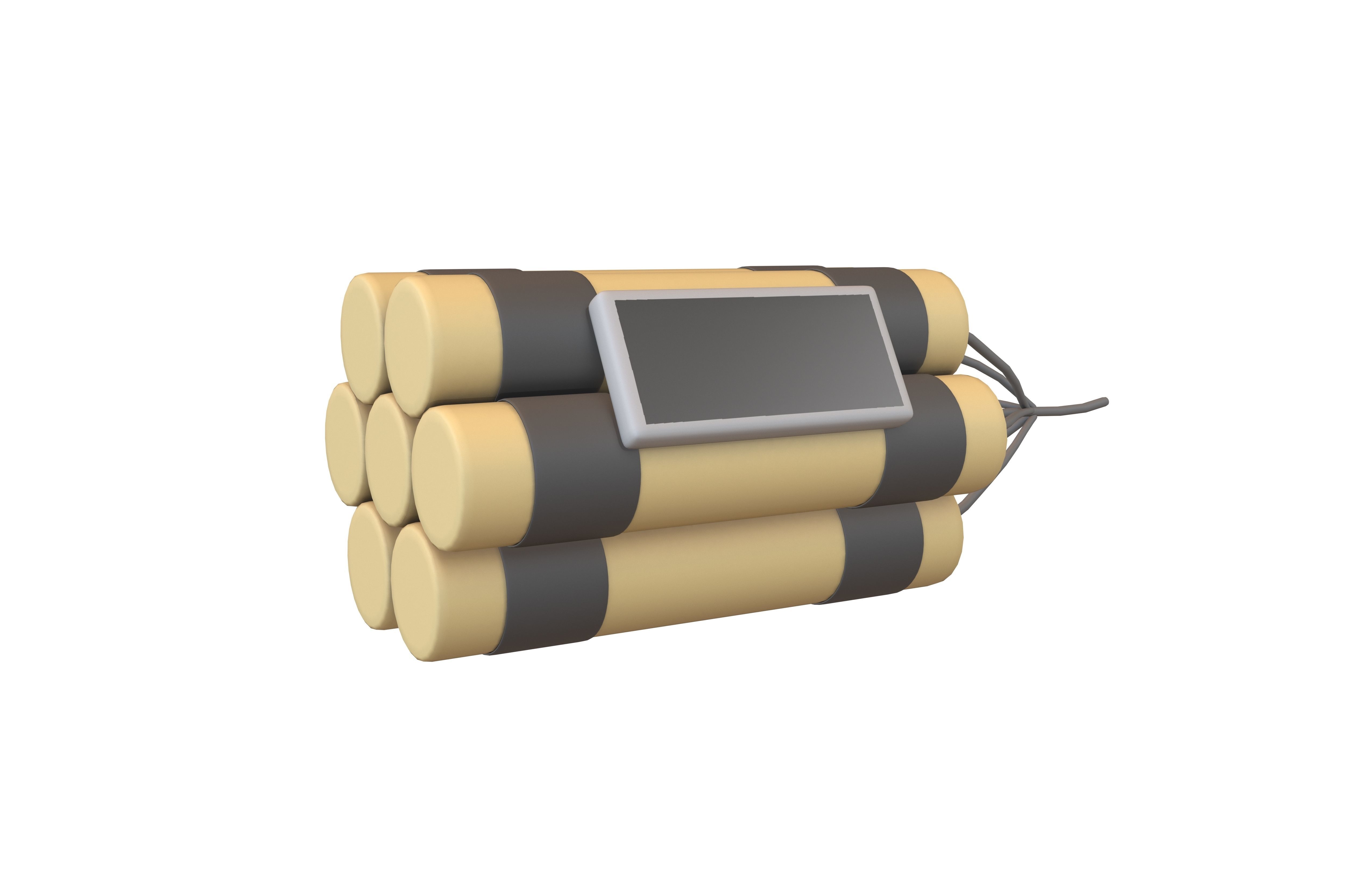 Time Bomb Icon v1 002 Low-poly 3D model_2