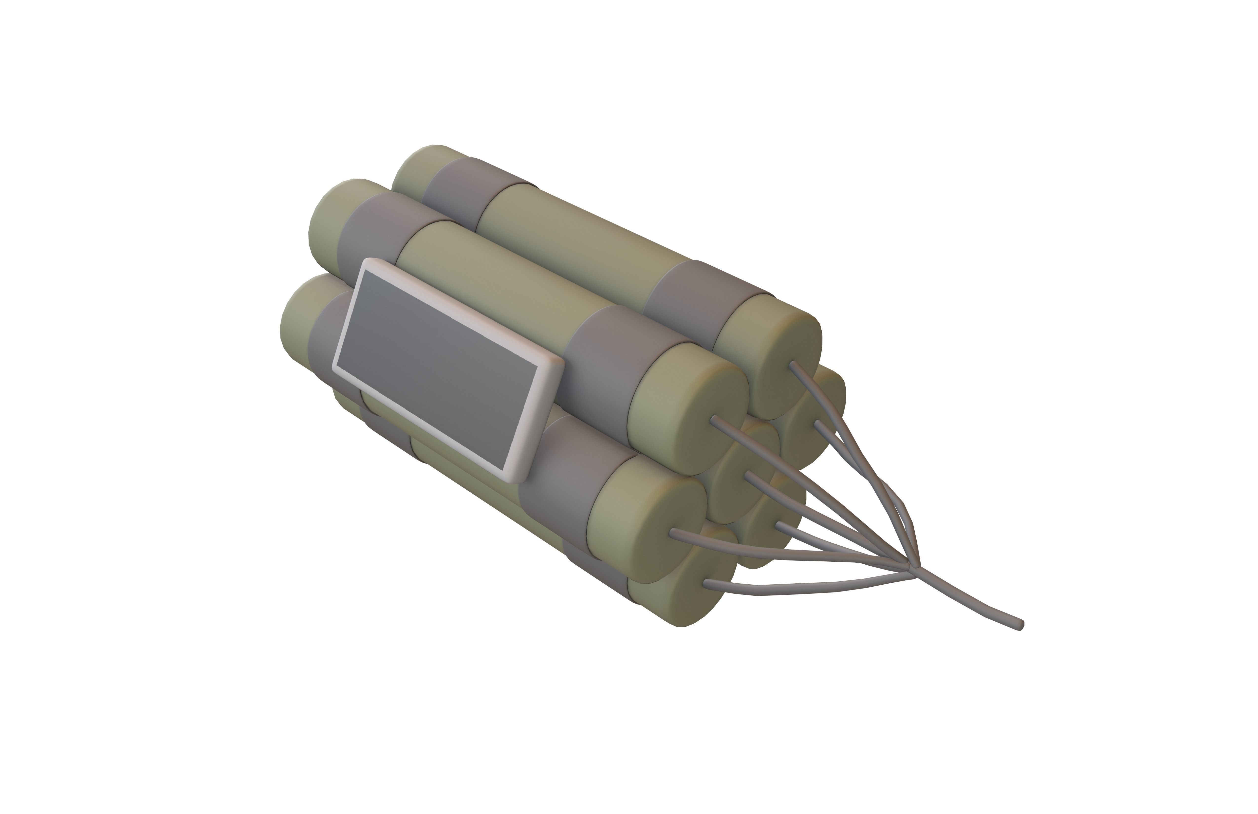 Time Bomb Icon v1 003 Low-poly 3D model_2