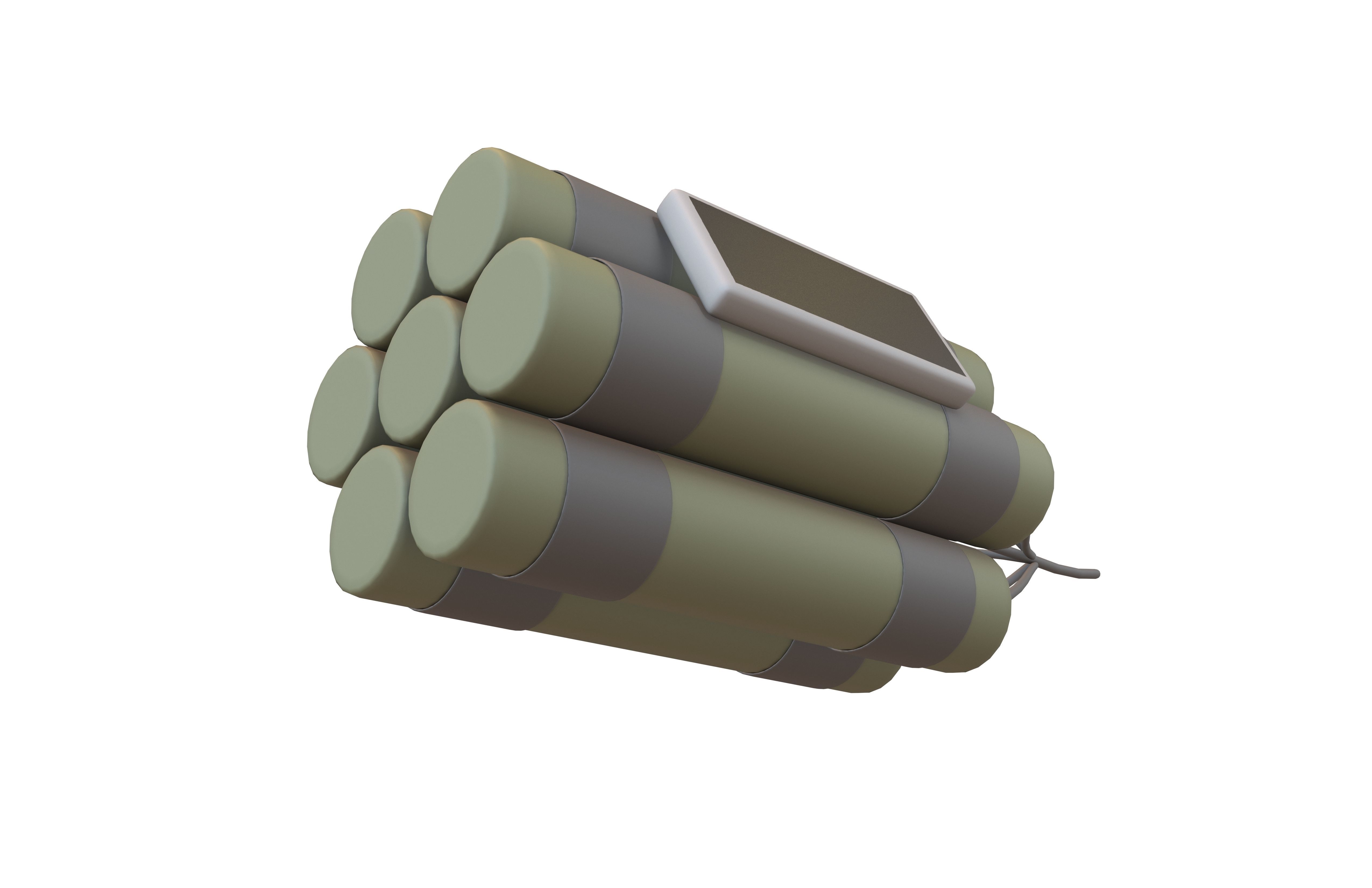 Time Bomb Icon v1 003 Low-poly 3D model_3