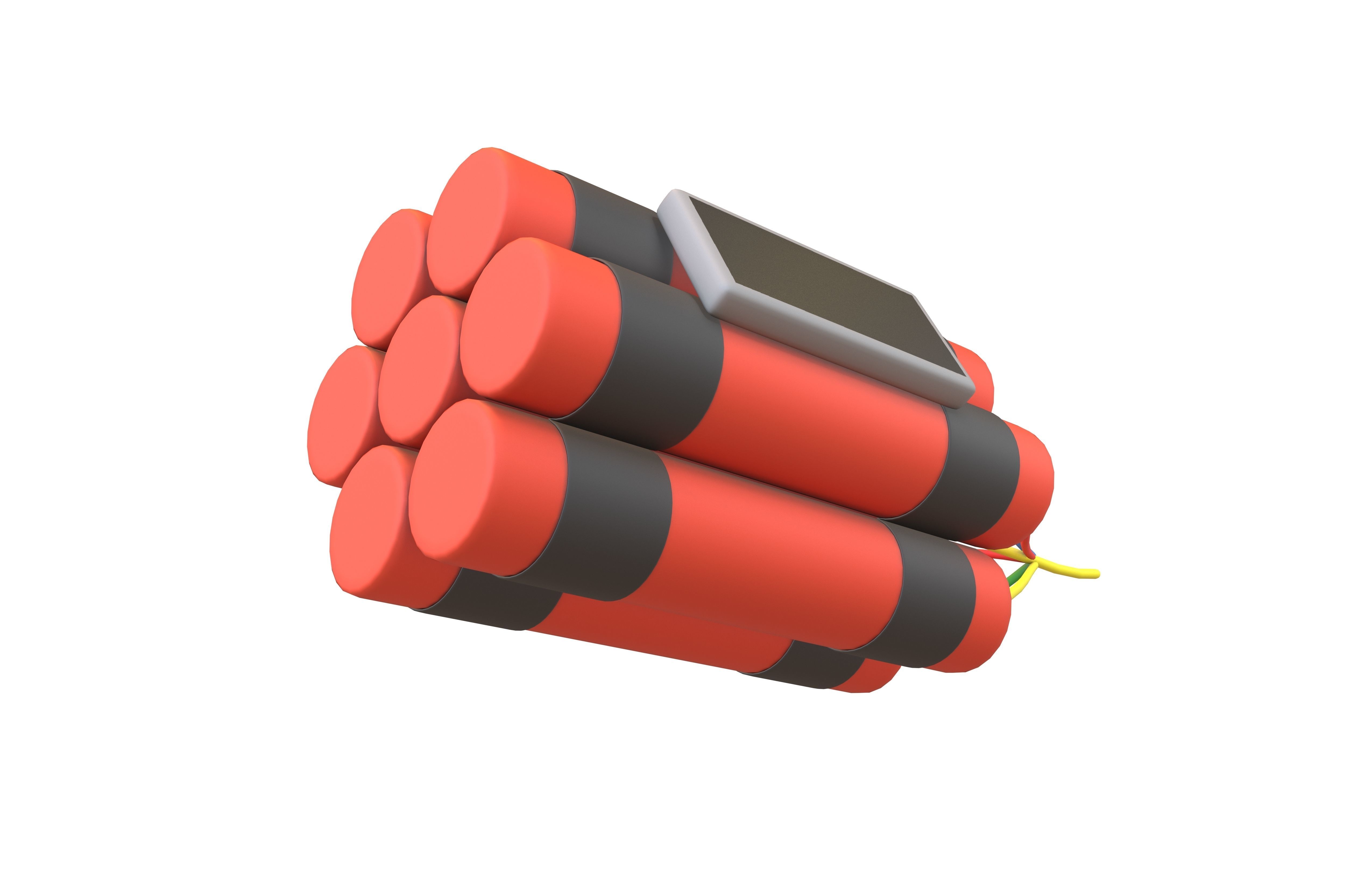 Time Bomb Icon v1 004 Low-poly 3D model_3