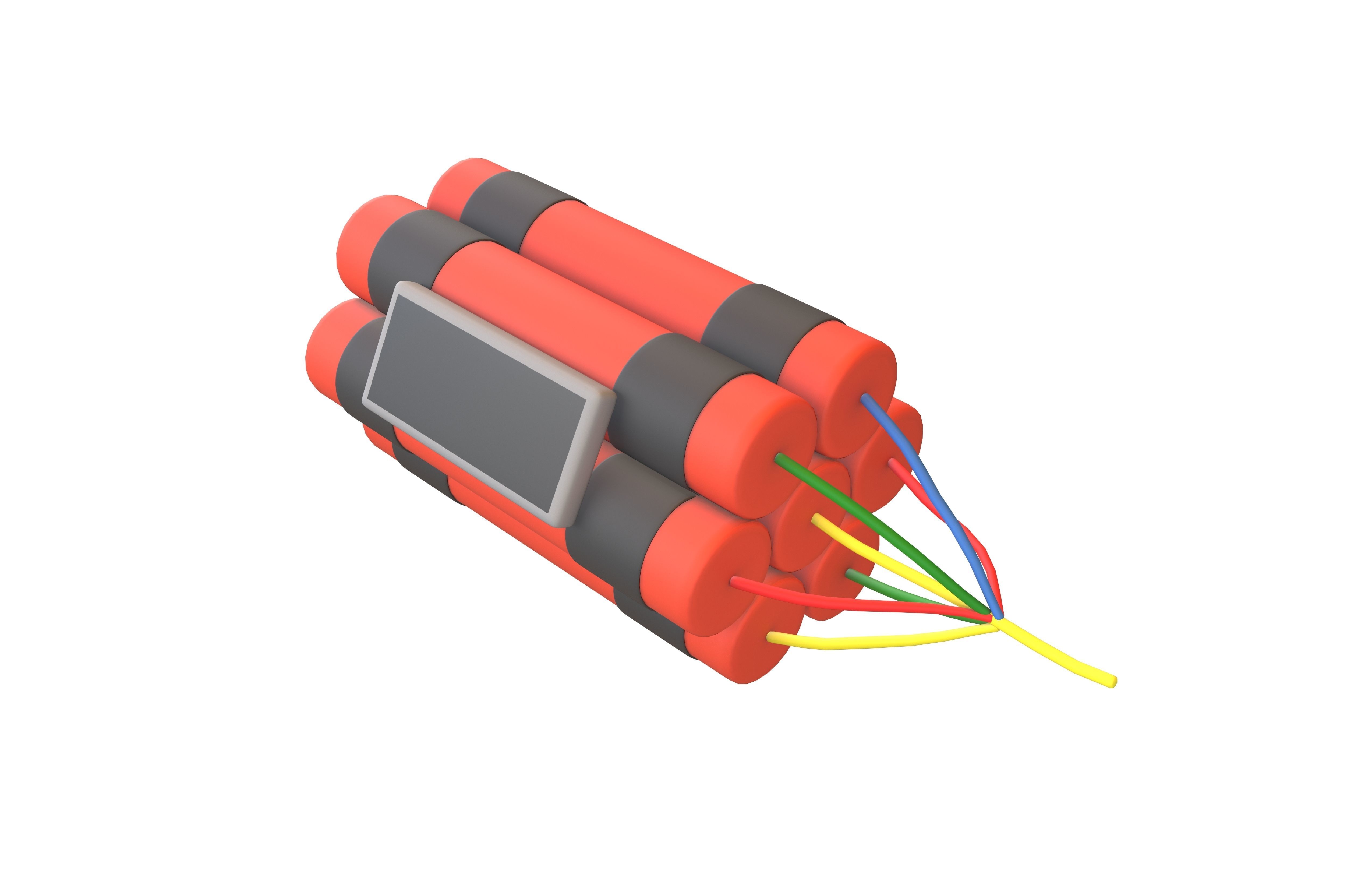 Time Bomb Icon v1 004 Low-poly 3D model_2