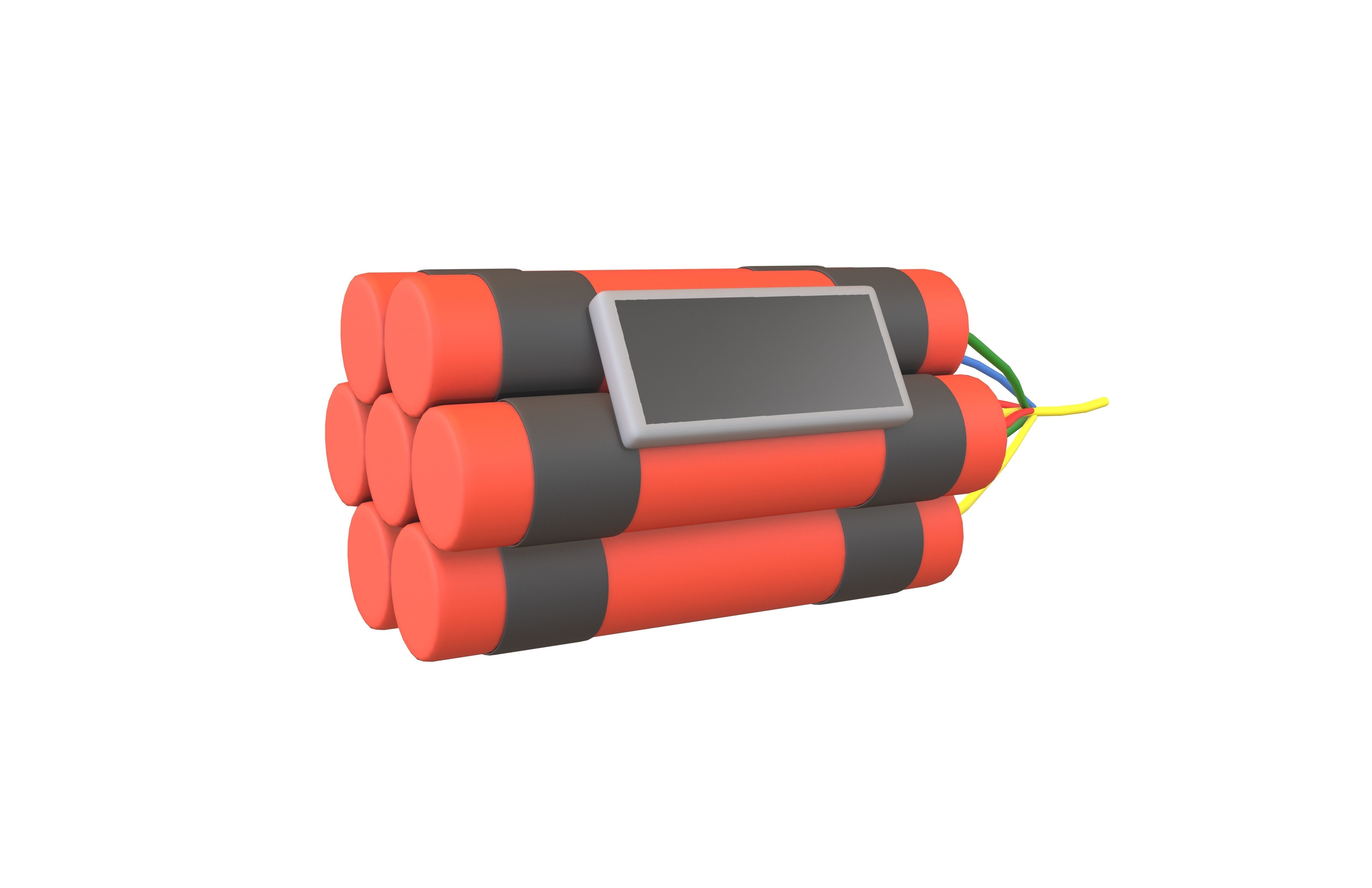 Time Bomb Icon v1 004 Low-poly 3D model_1