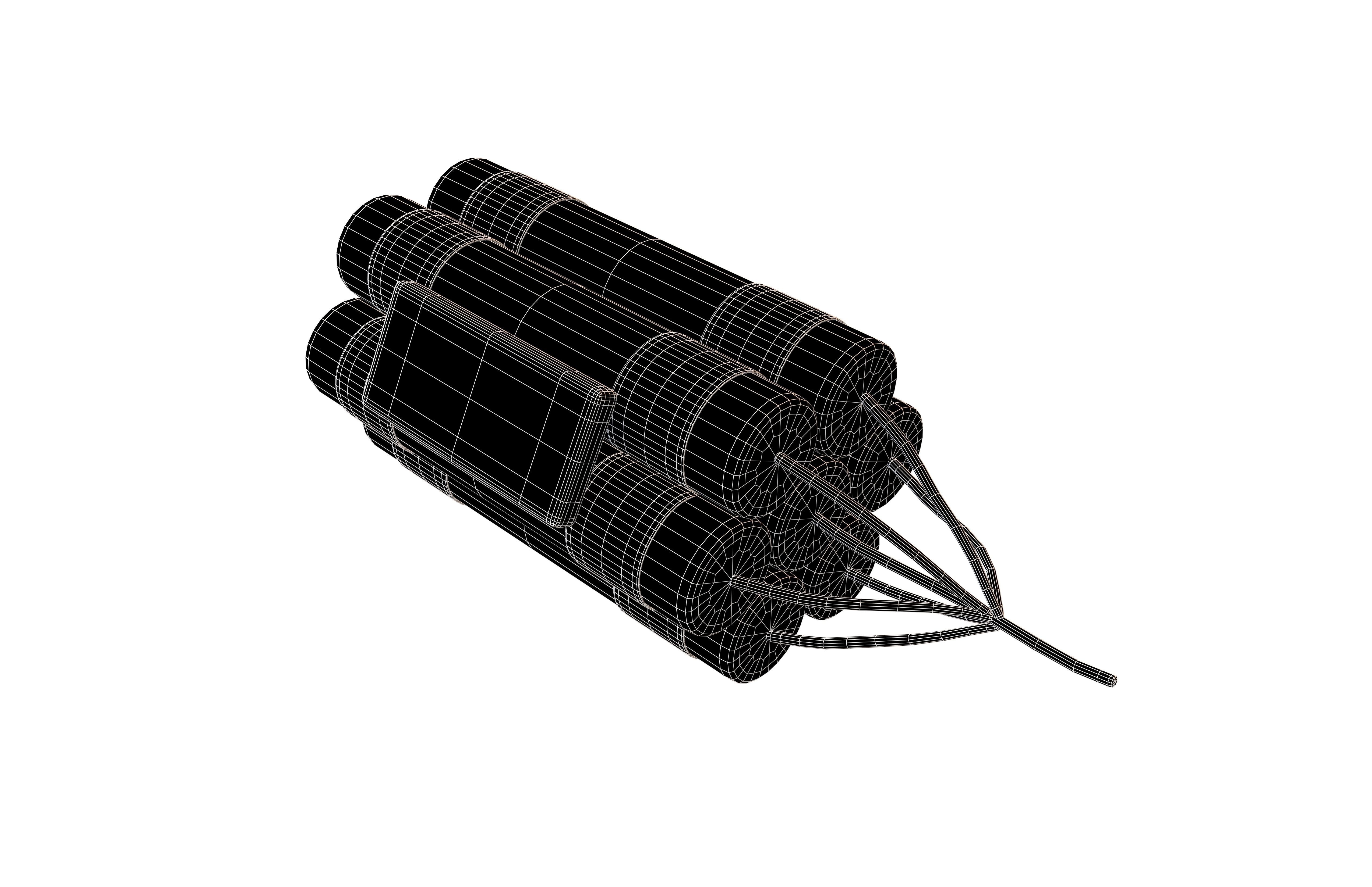 Time Bomb Icon v1 005 Low-poly 3D model_6