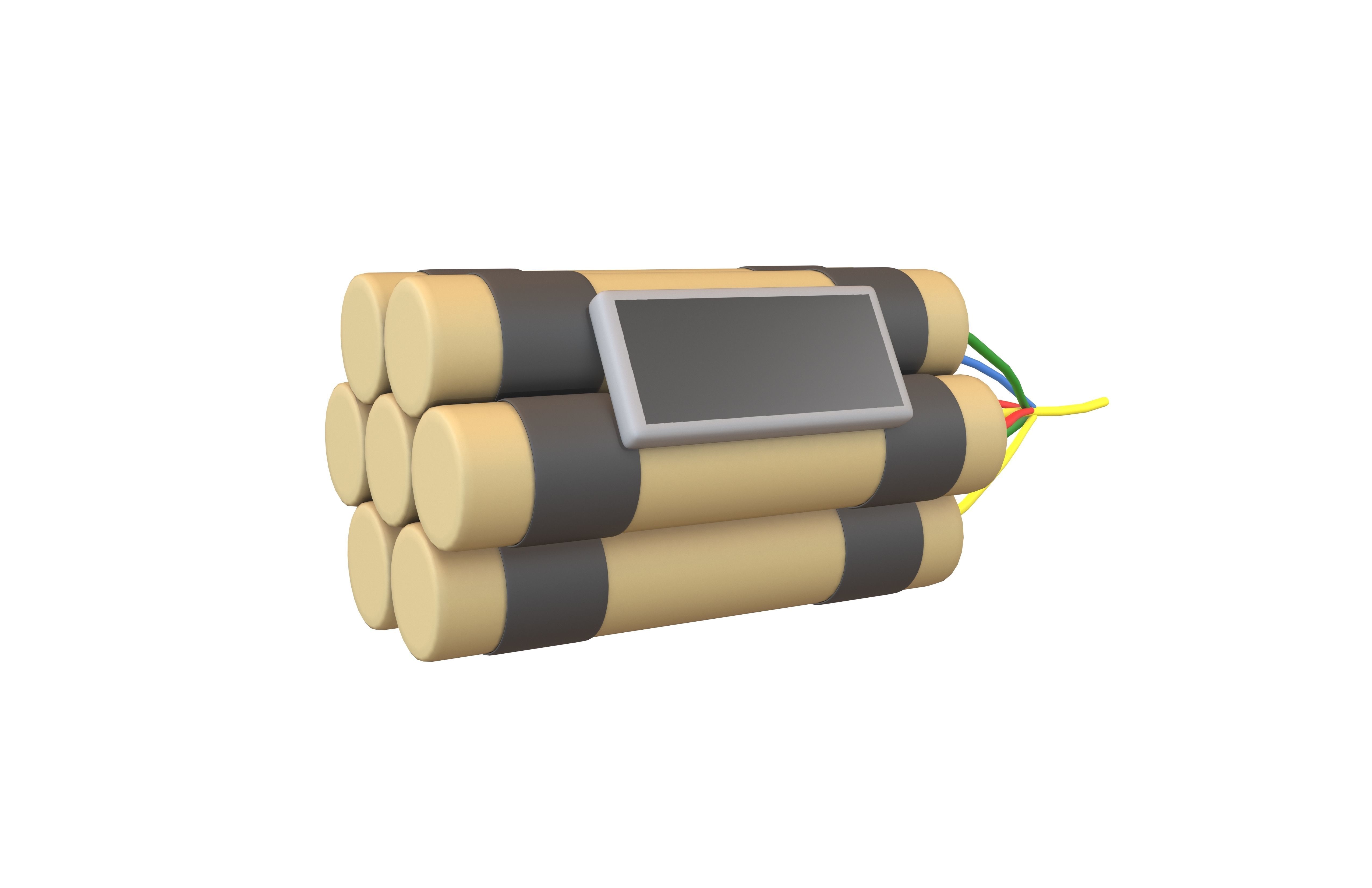 Time Bomb Icon v1 005 Low-poly 3D model_1