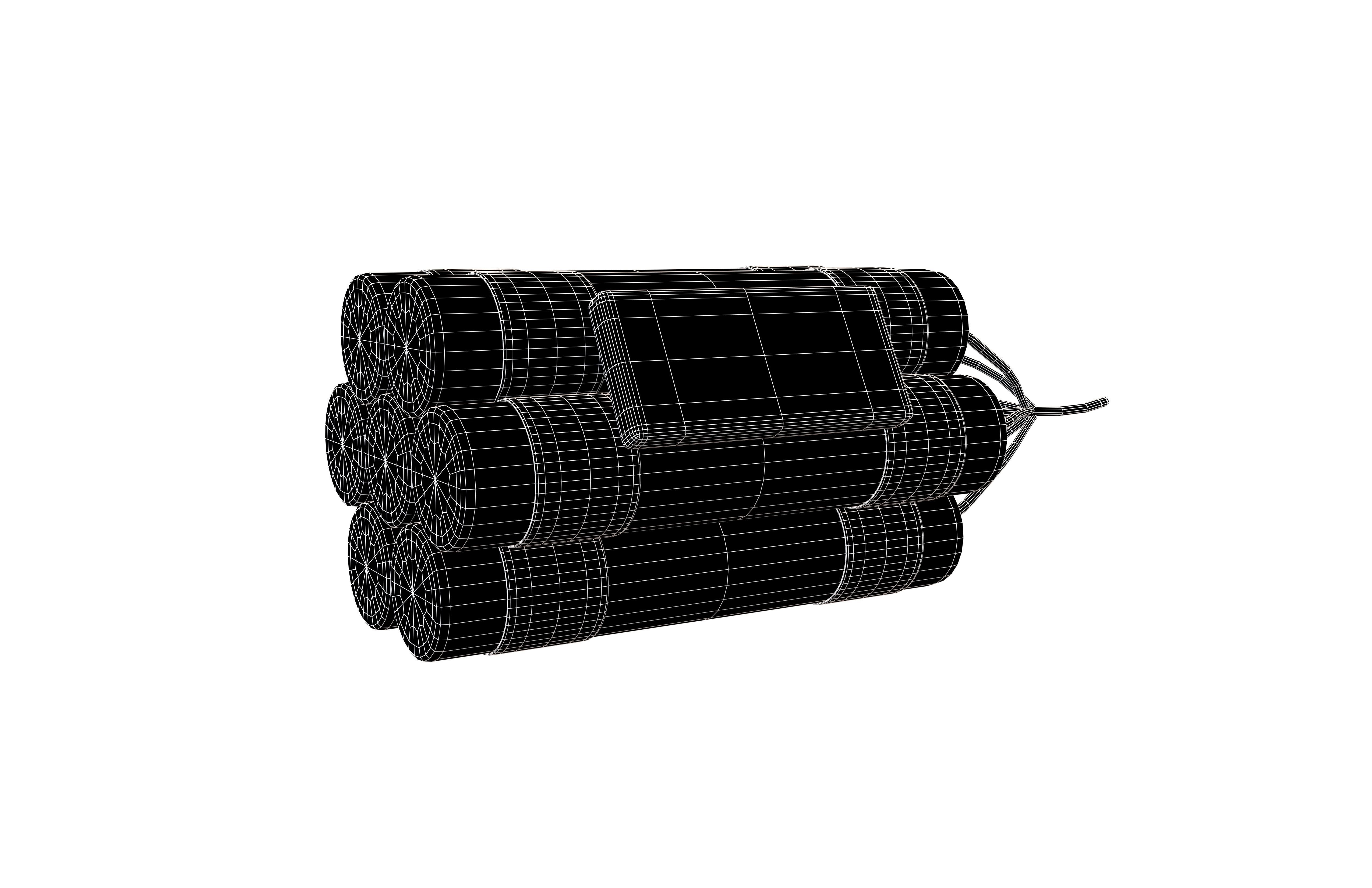 Time Bomb Icon v1 005 Low-poly 3D model_5